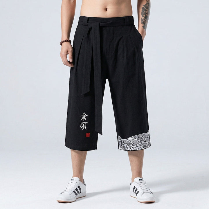 Taro - Japanse comfortabele cropped broek