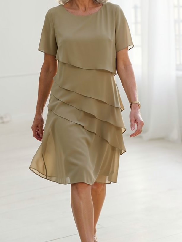 Juliette – Elegante vloeiende jurk met ruffles