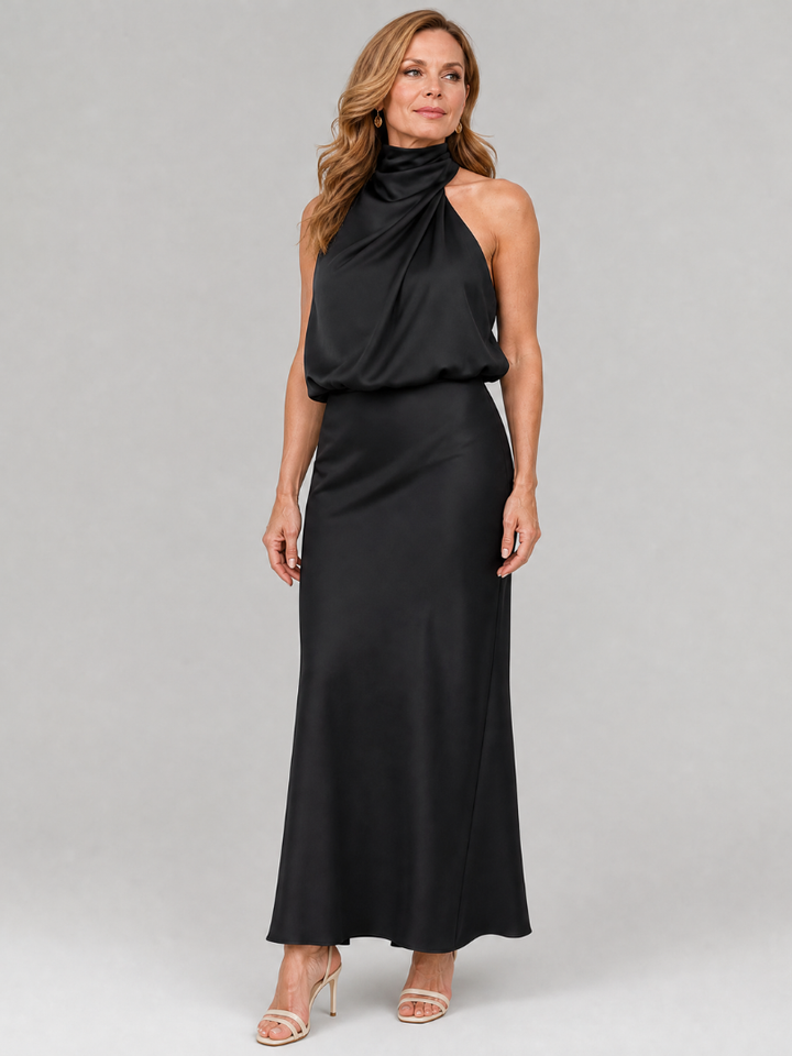 Nopal | Mouwloze Draped Neck Midi Jurk