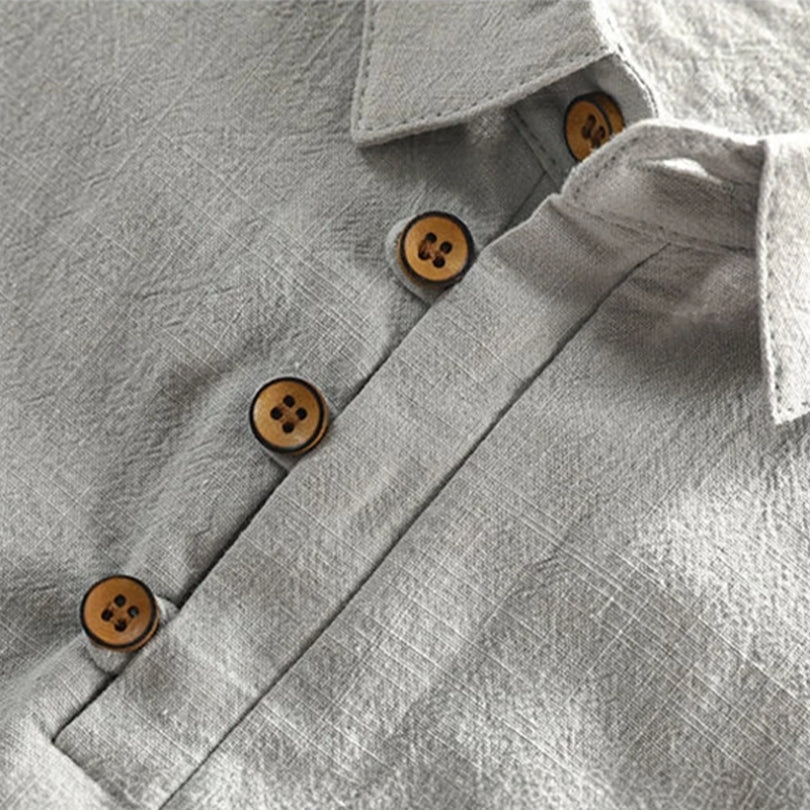 Genji - Heren Korte Mouwen Shirt in Japanse Stijl