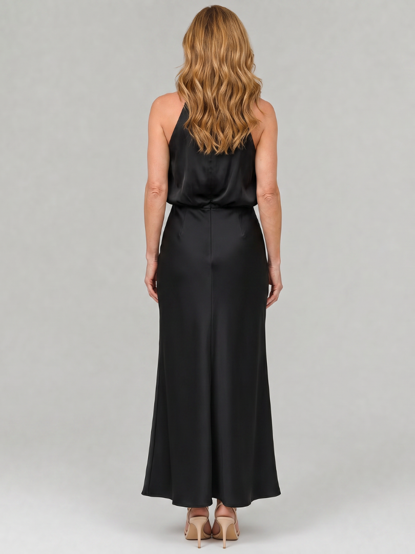 Nopal | Mouwloze Draped Neck Midi Jurk