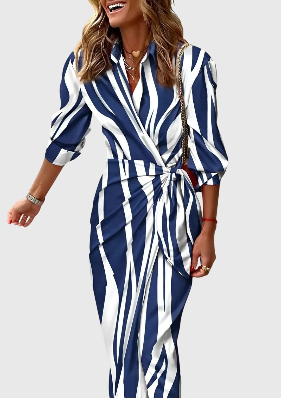 Everly | Elegante Wikkeldress met Print