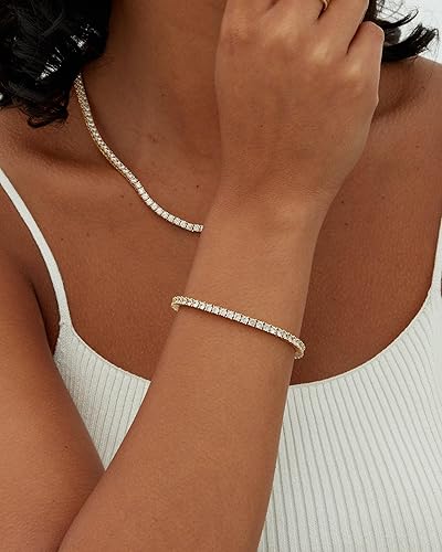 Elegante klassieke gouden tennisarmband