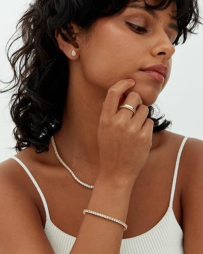 Elegante klassieke gouden tennisarmband