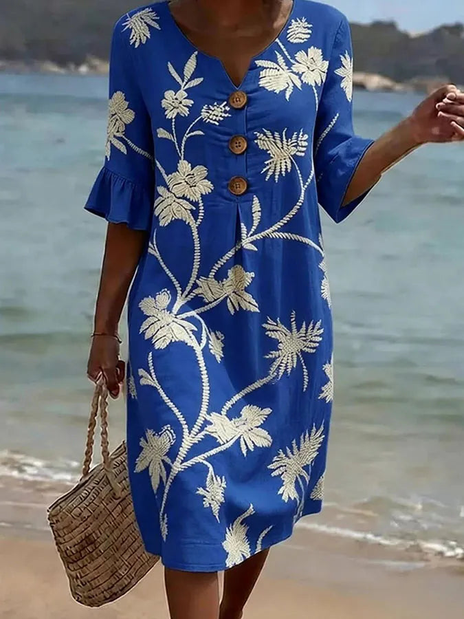 Alexa Casual jurk voor vrouwen met bloemenprint
