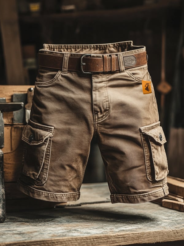 Novak - Retro Cargo Shorts Met Meerdere Zakken
