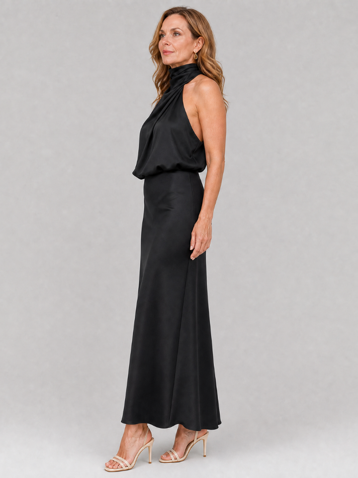 Nopal | Mouwloze Draped Neck Midi Jurk