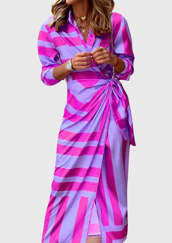 Everly | Elegante Wikkeldress met Print