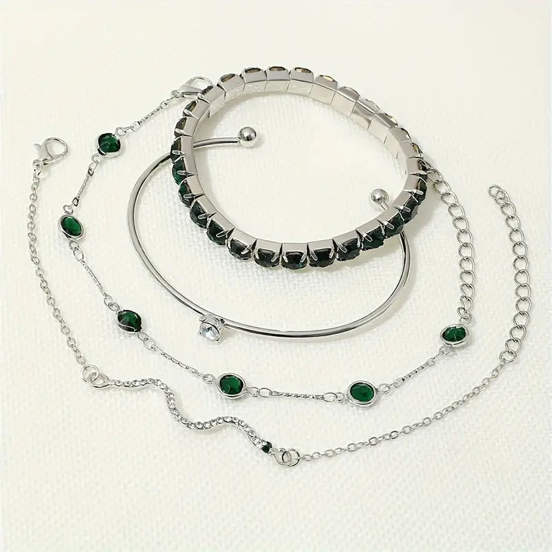 Groene Edelsteen Armbandenset