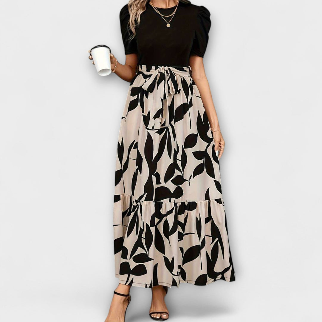 Luna - Zomerjurk met bloemenprint en ronde hals