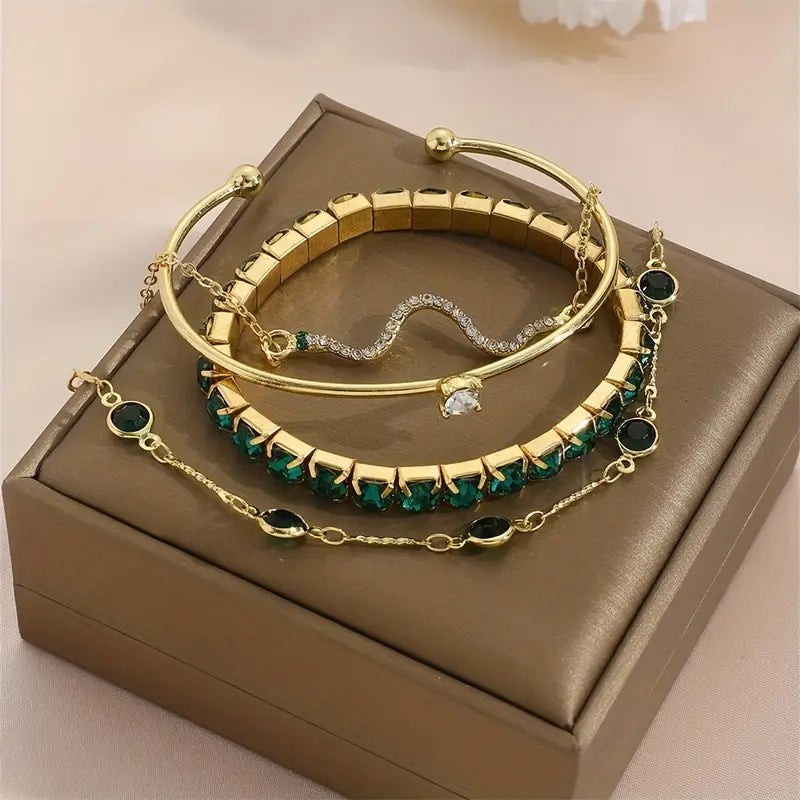Groene Edelsteen Armbandenset