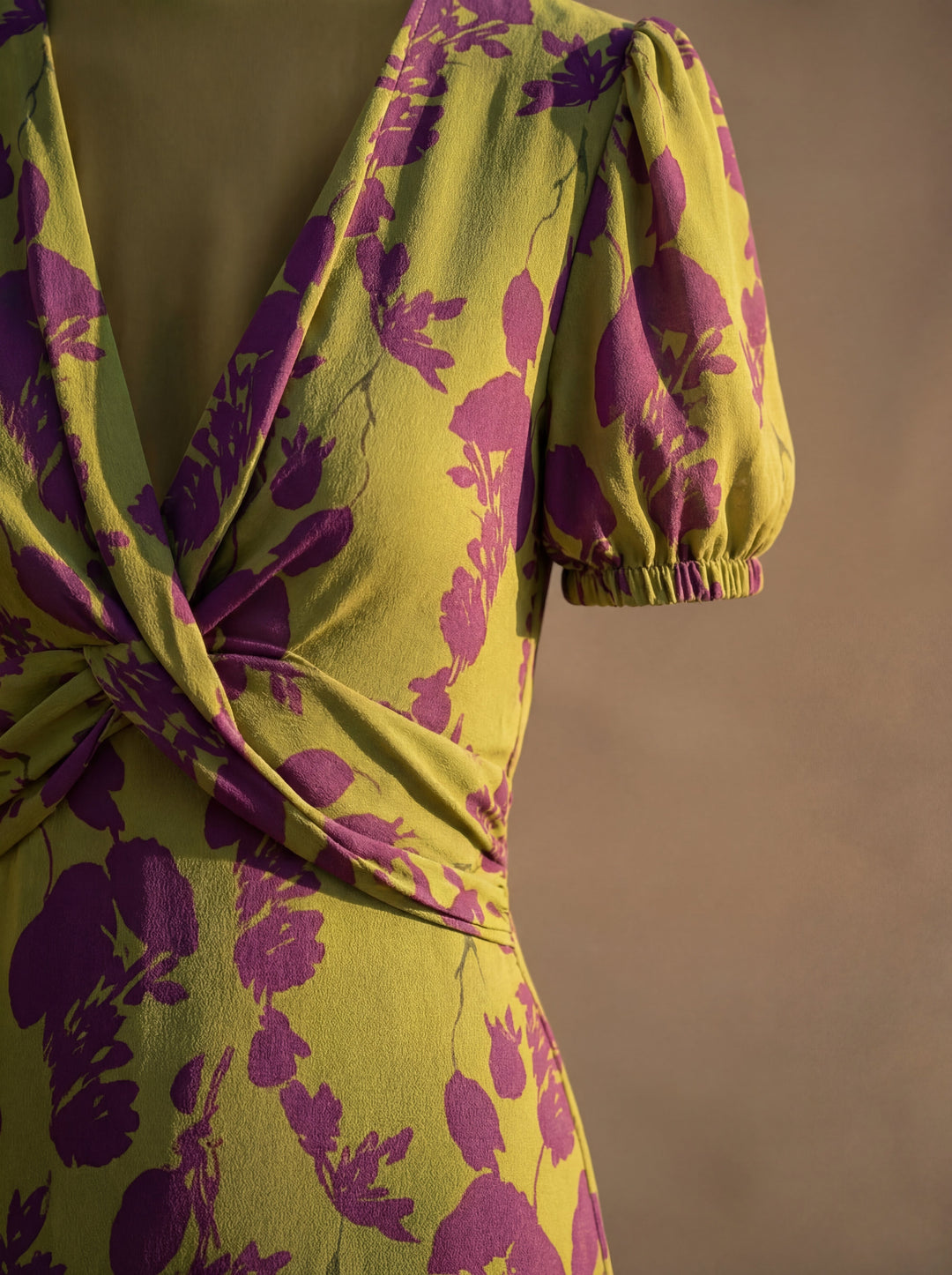 Andrea™│Bloemen Maxi Jurk met Vloeiende Drapering