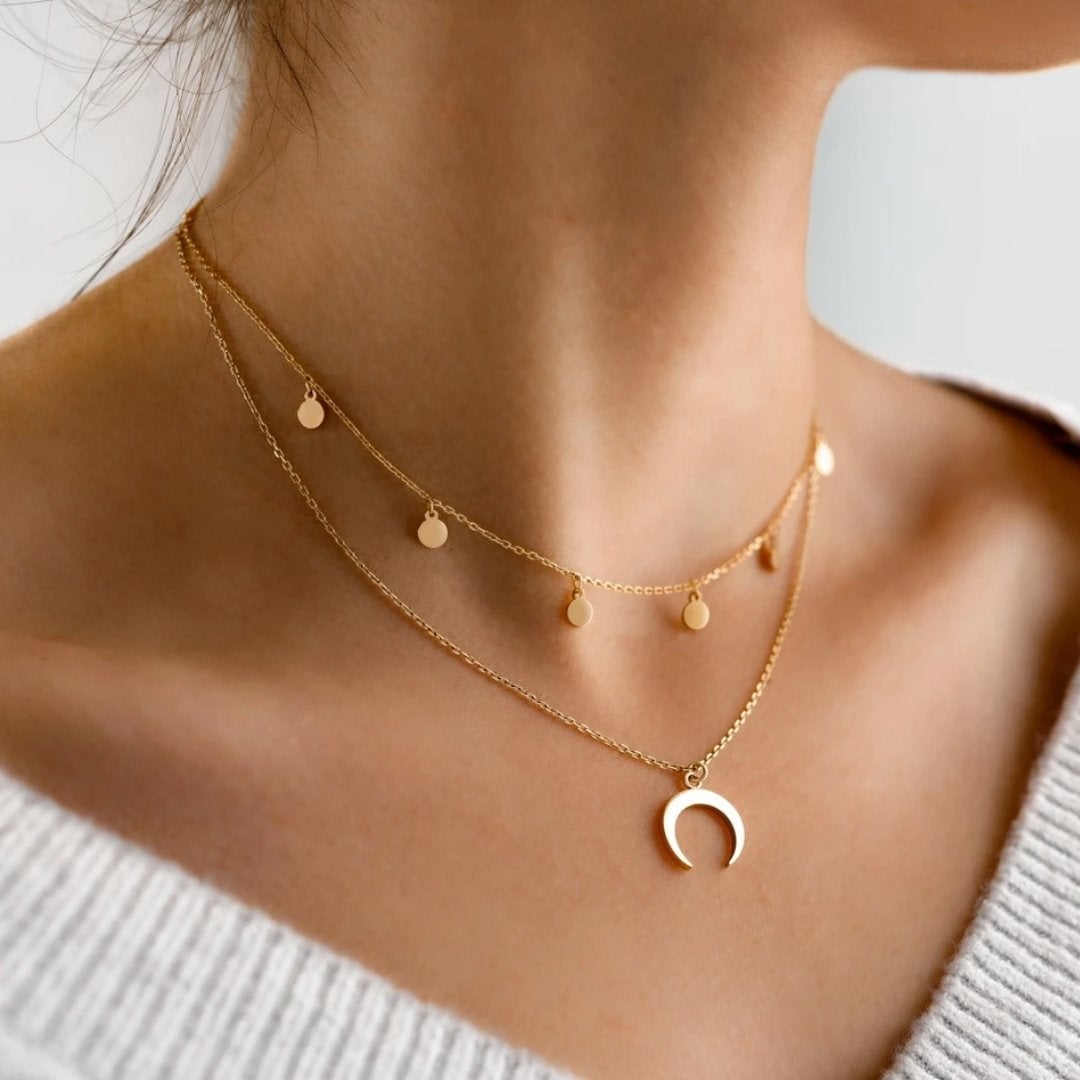 Luna | Elegante gouden ketting met een delicaat maanmotief