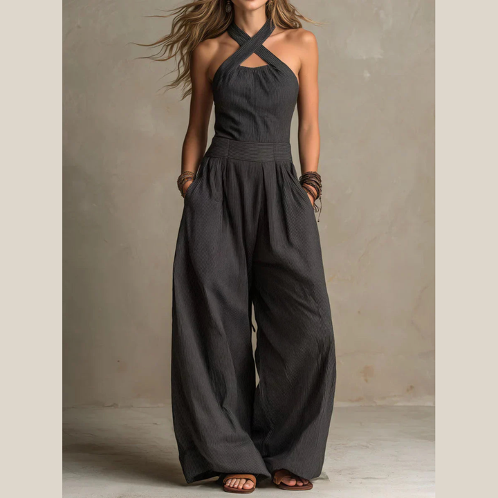 Adrienne | Elegante Jumpsuit met Cross-Over Decolleté