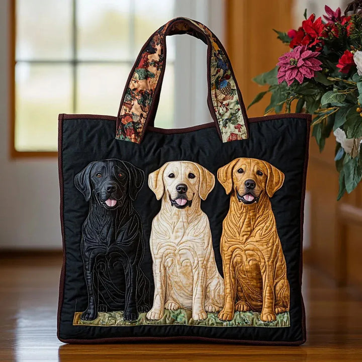 Handgemaakte tas - Drie Labrador