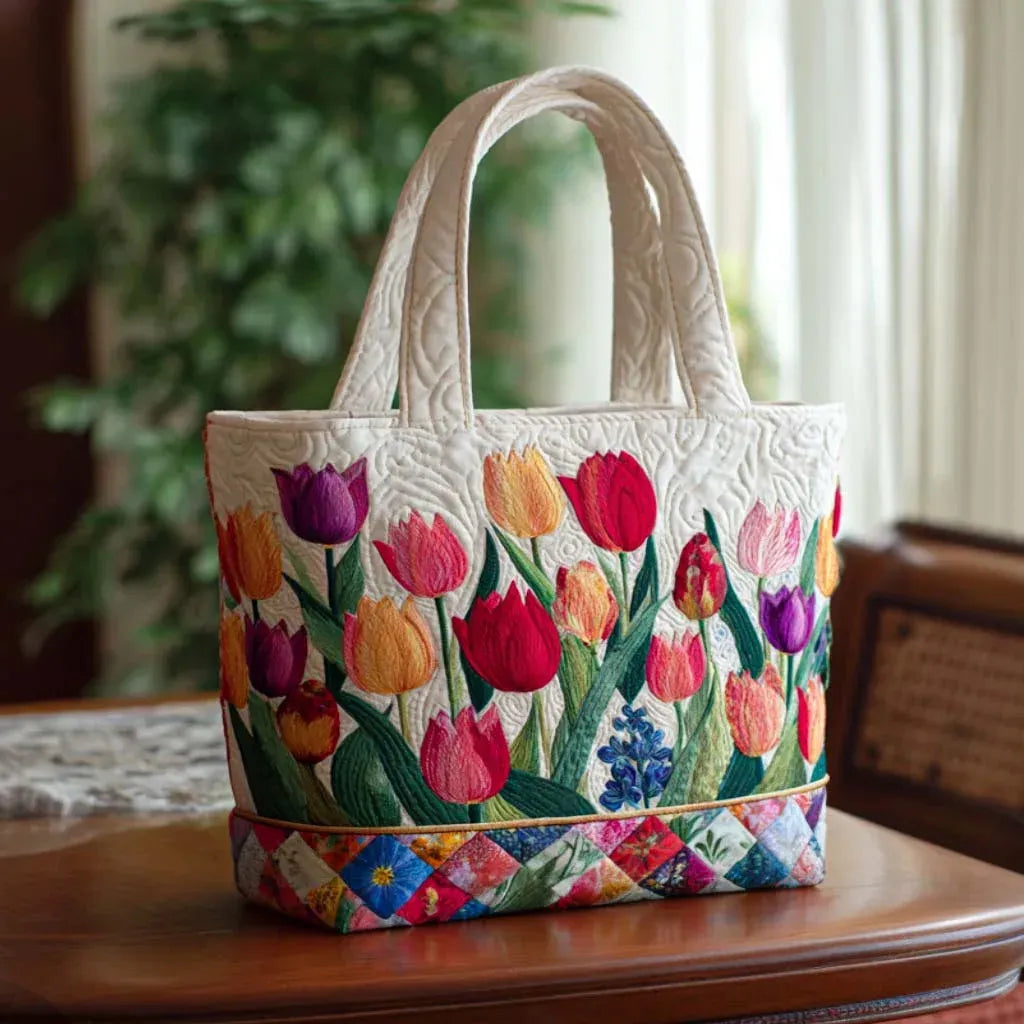 Gequilt Tas - Tulpen Tuin