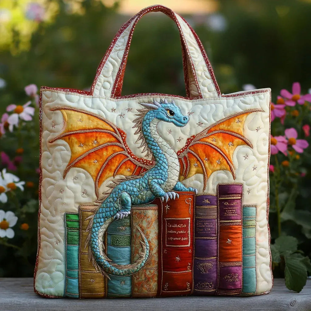 Gequilted tas - Smaragd Draak