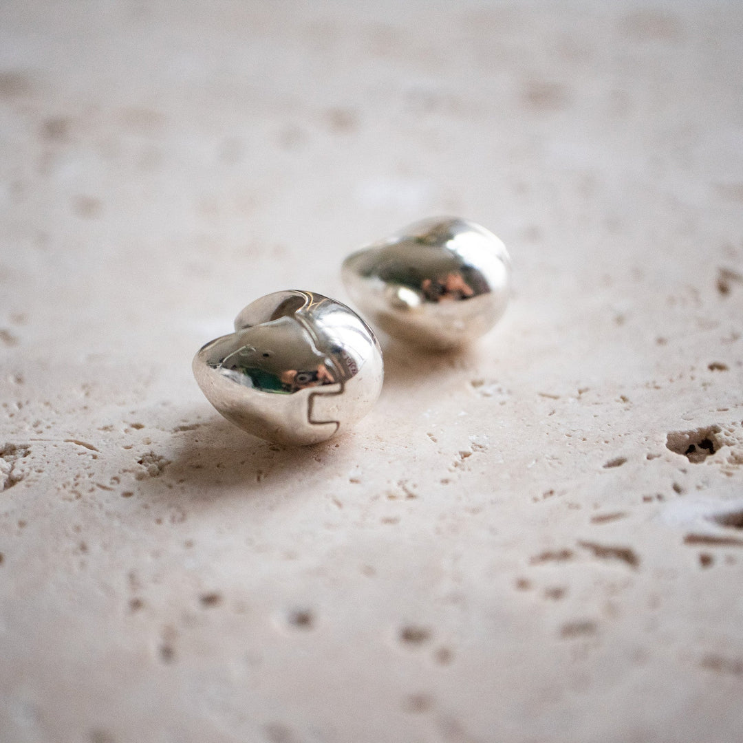 Chunky Creolen van 925 Sterling Zilver - Oorbellen Druppel Zilver