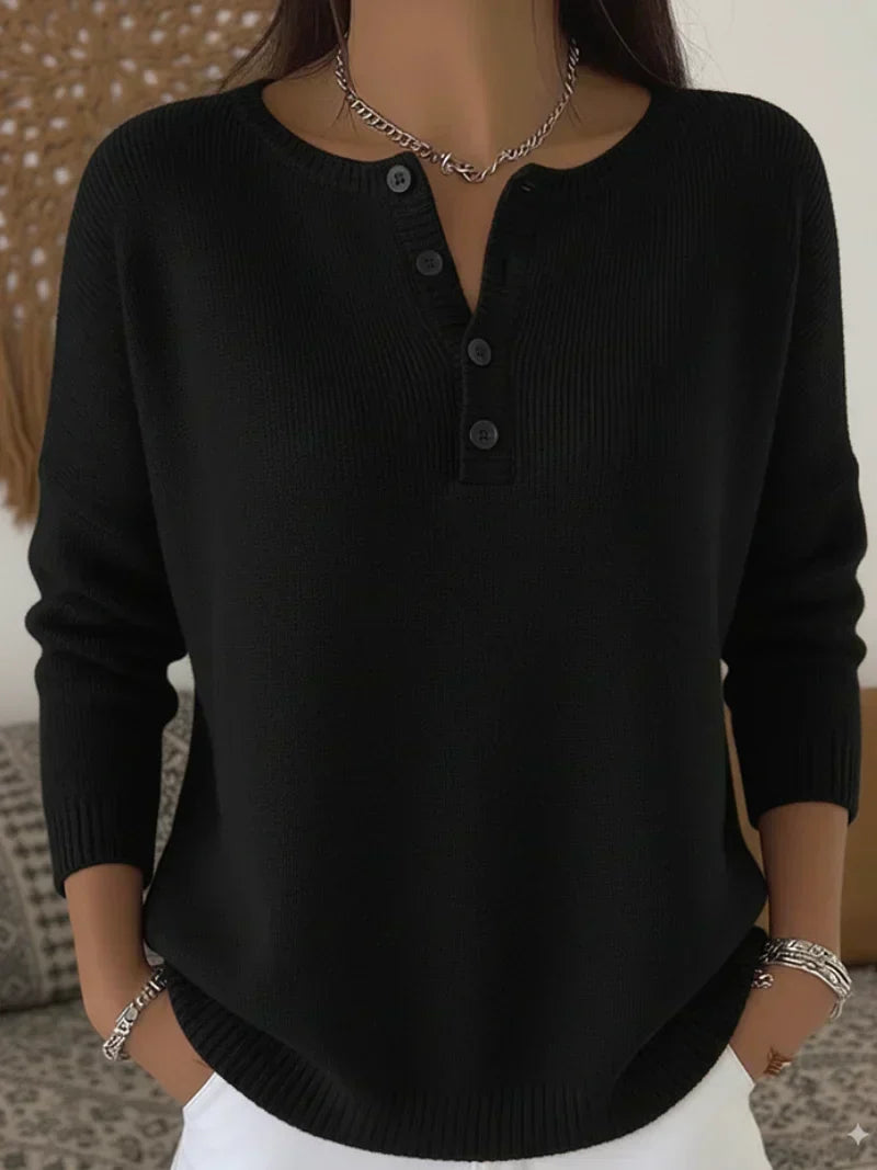 Beatriz | Trui met Henley Knopen