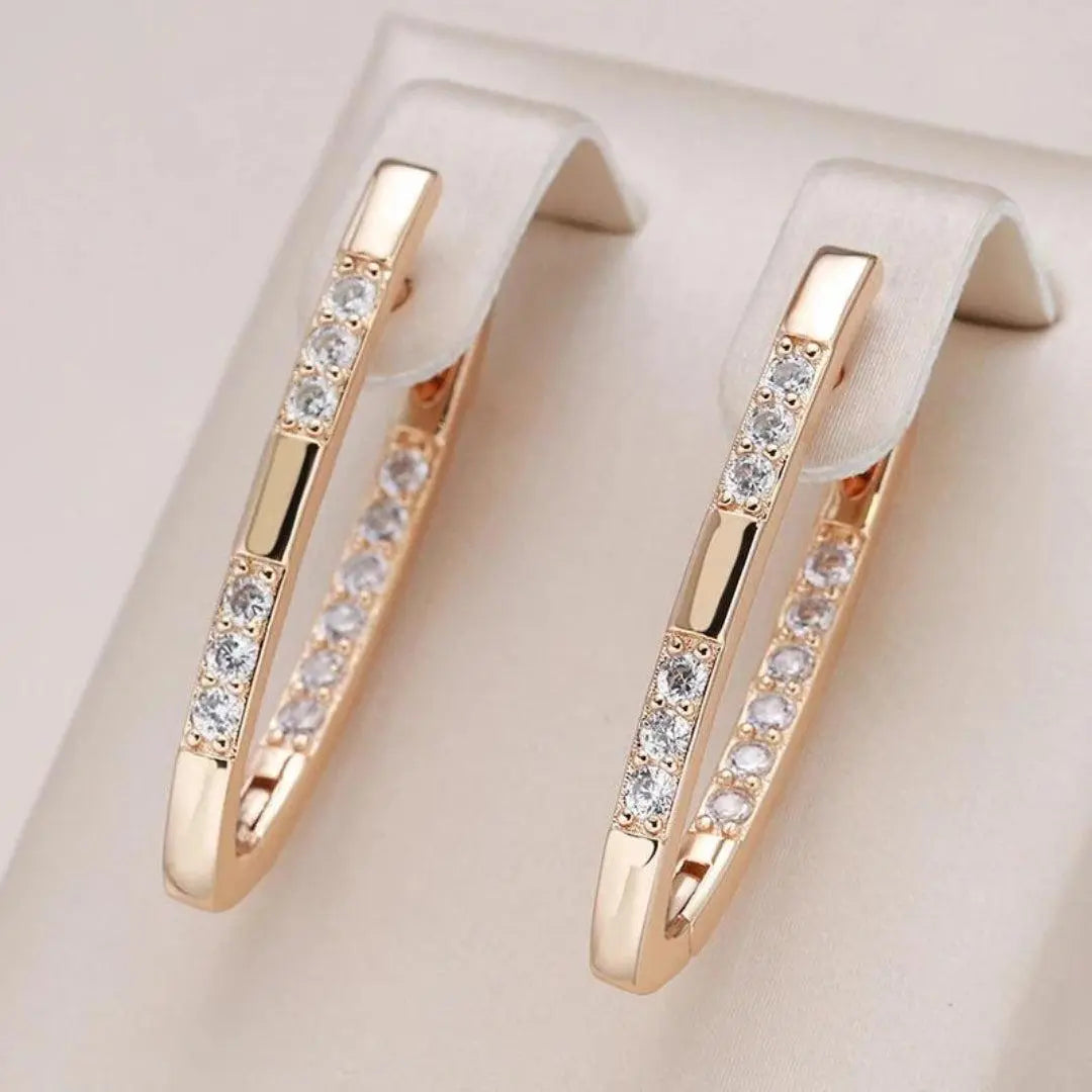 Elegante oorbellen met zirconia stenen