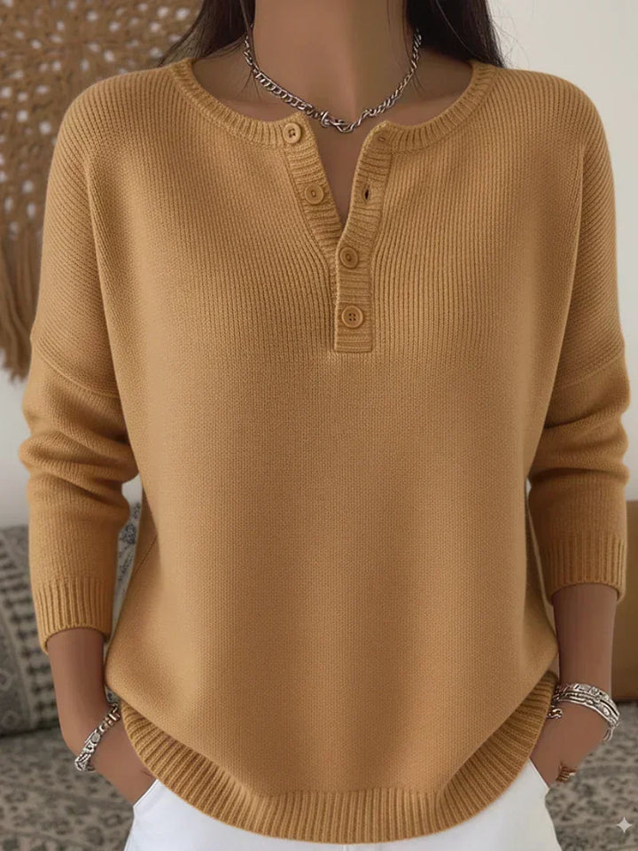 Beatriz | Trui met Henley Knopen