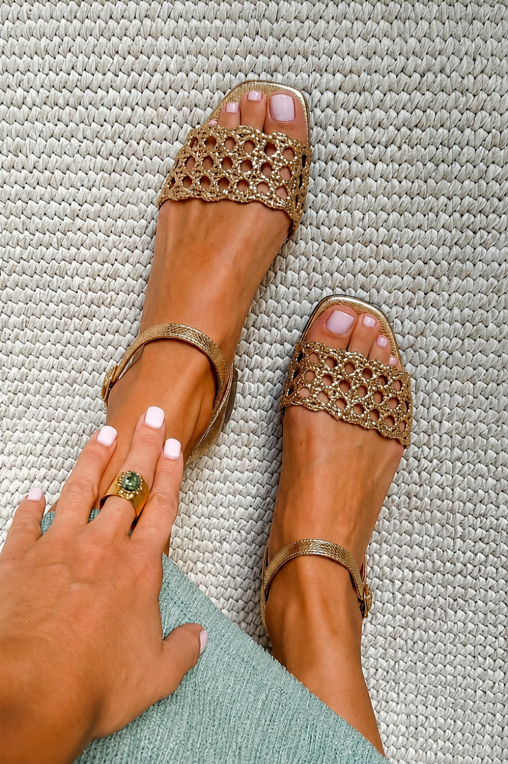 Aurora | Gouden Sandalen Zomer Betovering