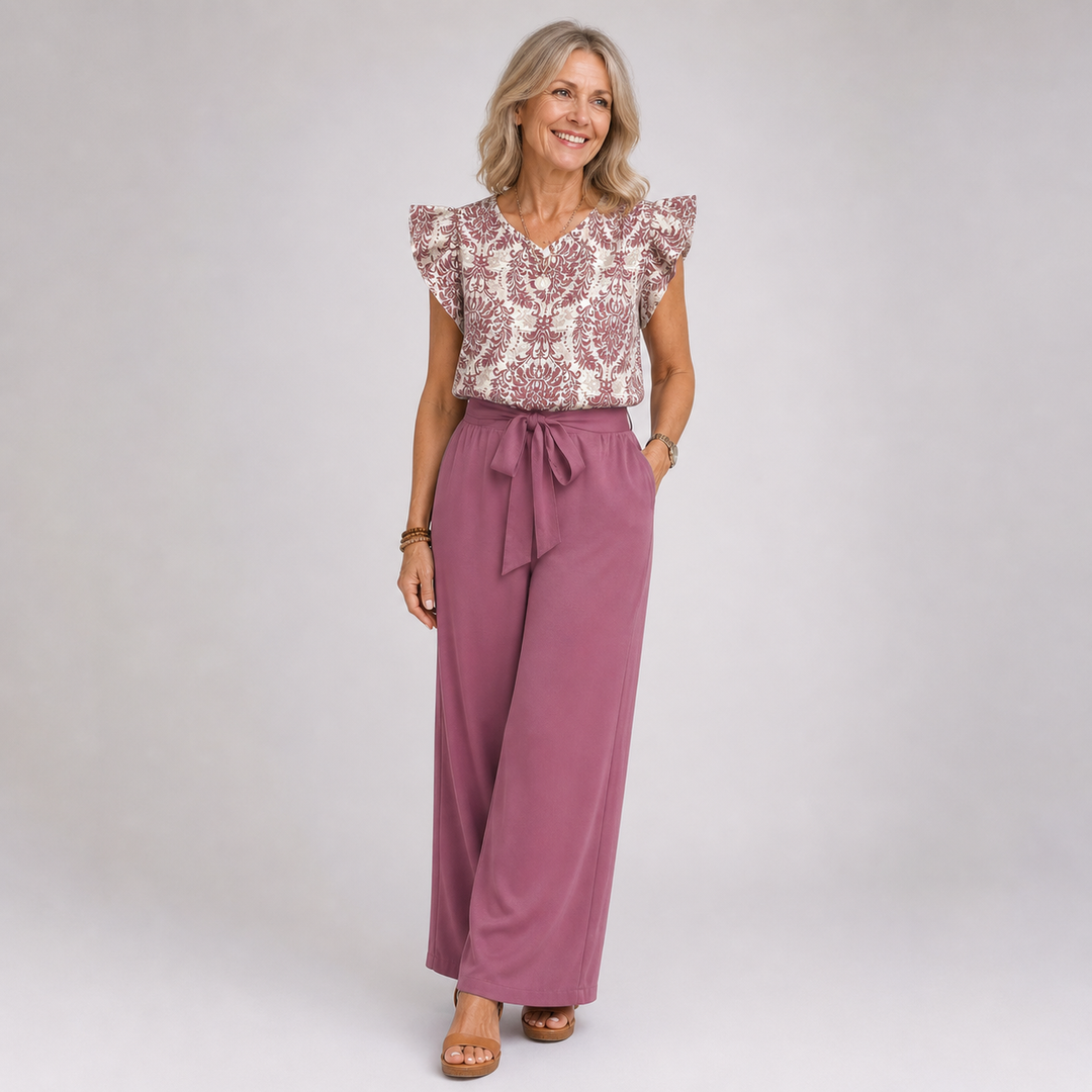 Amelia | Elegante Paisley Twee-Delige Set