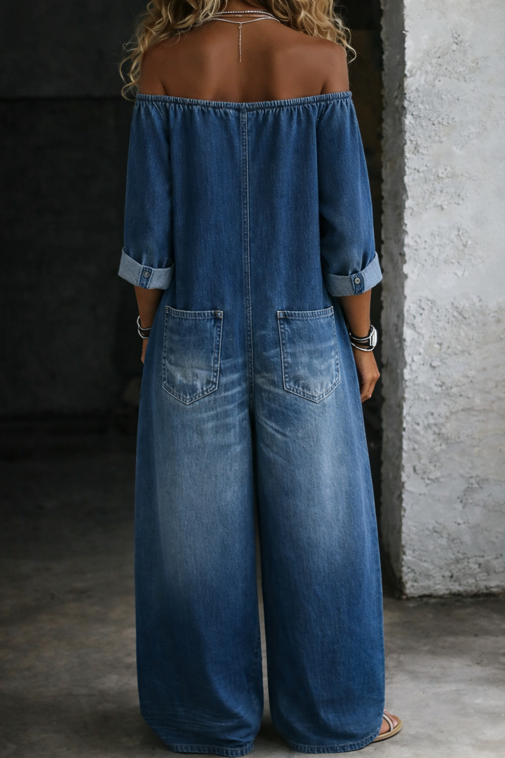 Elena | Jumpsuit met off-shoulder en lange mouwen