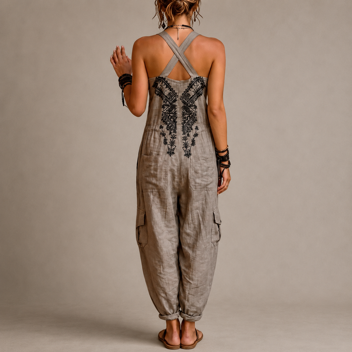 Astrid – Geborduurde bohemian jumpsuit