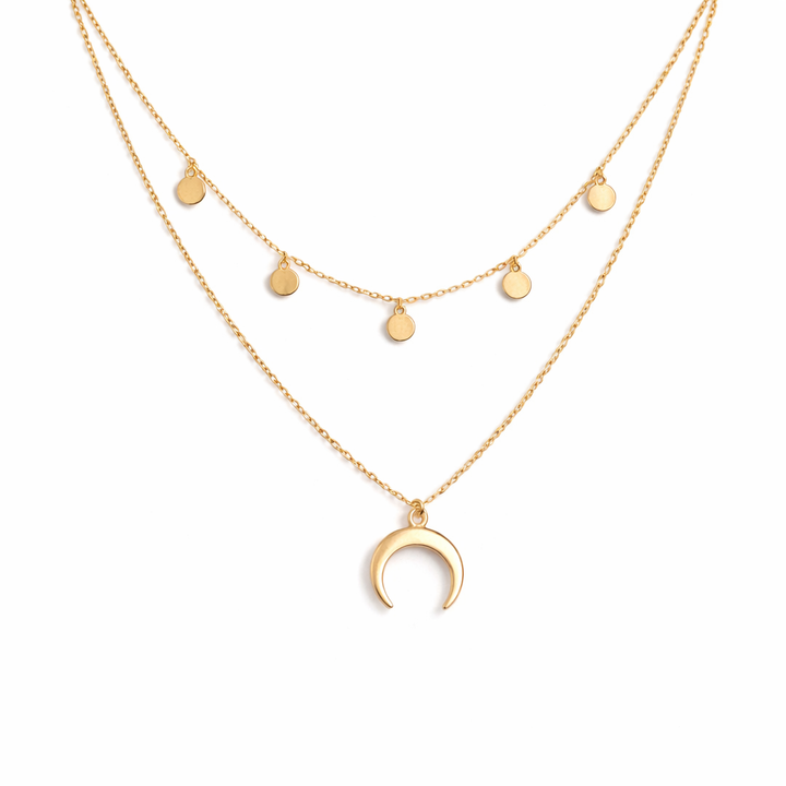 Luna | Elegante gouden ketting met een delicaat maanmotief