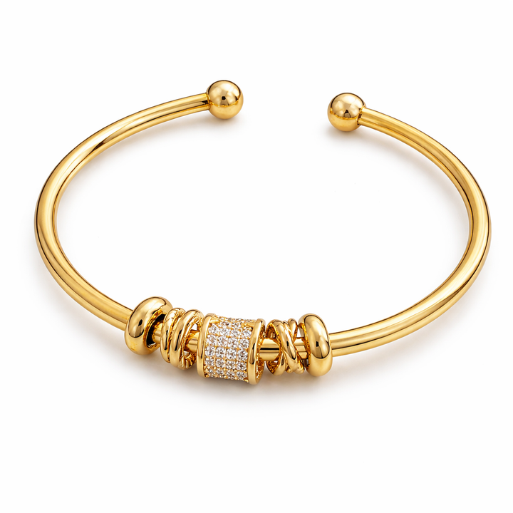 Luna | Elegante verstelbare armband met verfijnde gouden bedels