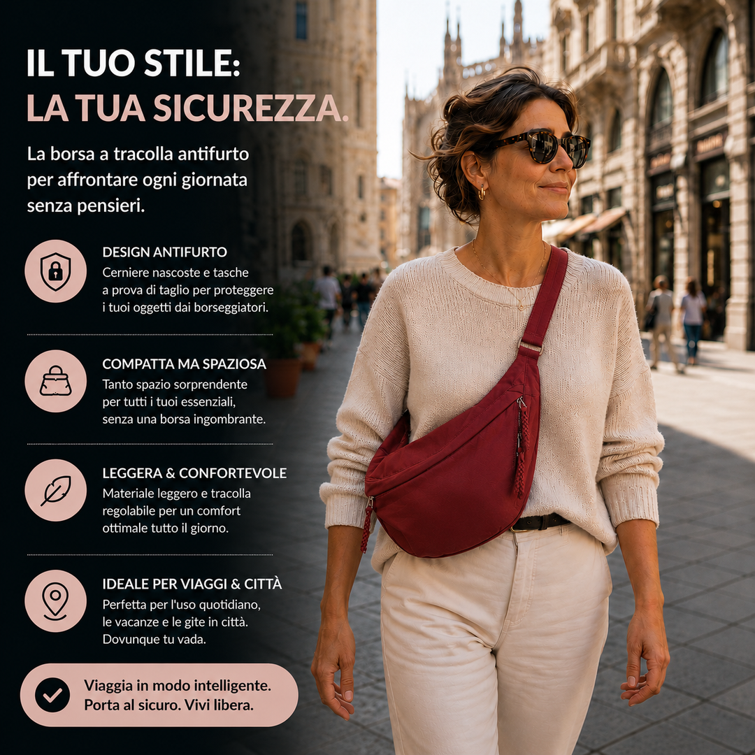 Rosa | Schoudertas Bordeaux