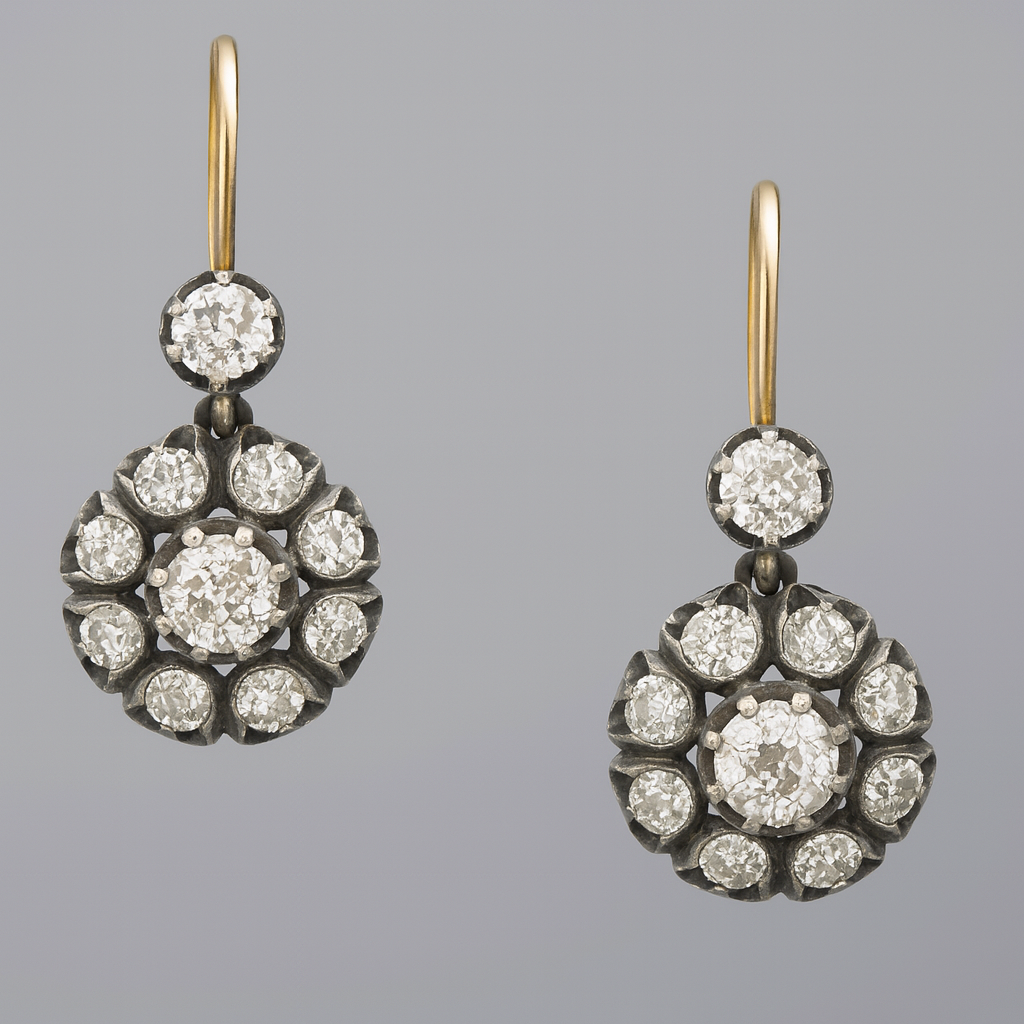 Vintage oorbellen met edelstenen