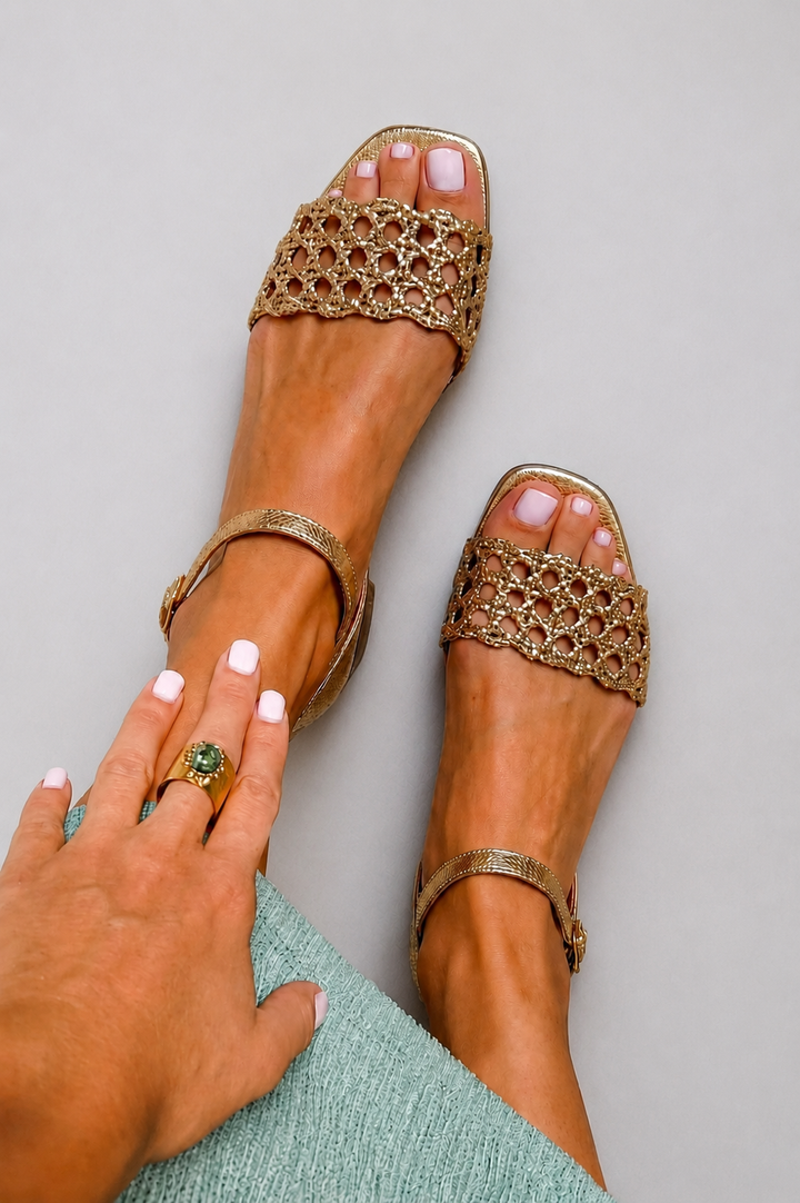 Aurora | Gouden Sandalen Zomer Betovering