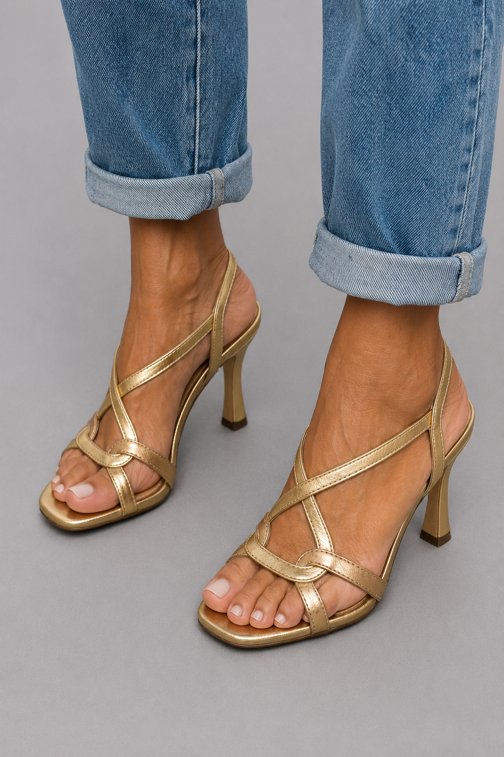 Cassie | Sandalen met Hak Golden Summer Charm