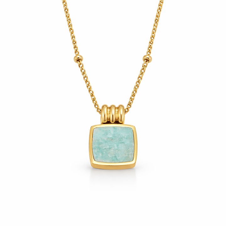 Collier Lucia met groene hanger