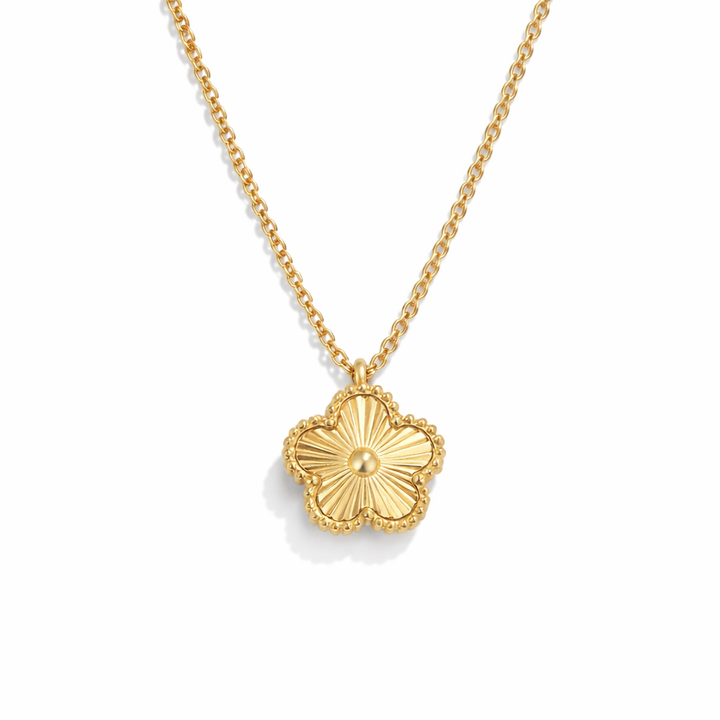 Gouden klavercollier