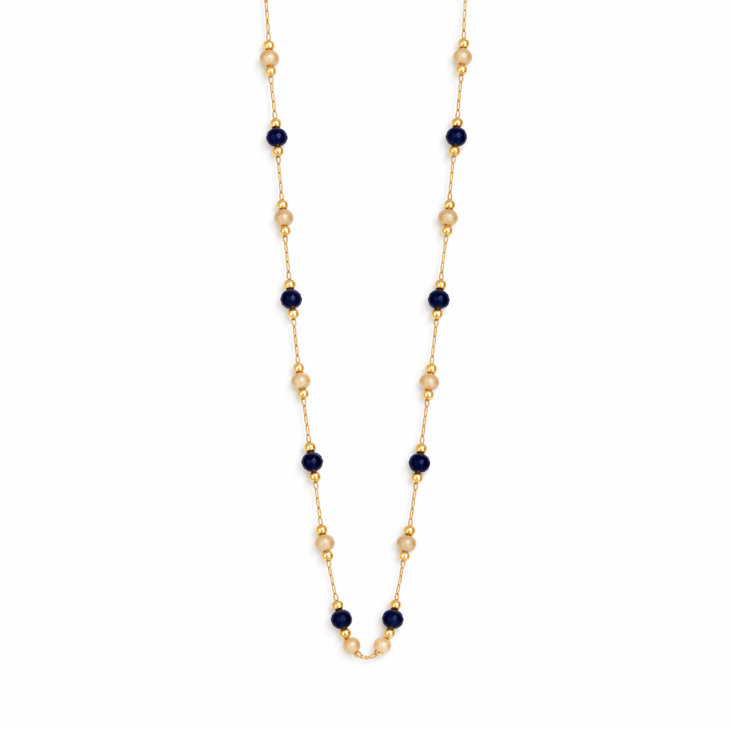 Collier Lulu met Middernacht Steenparels