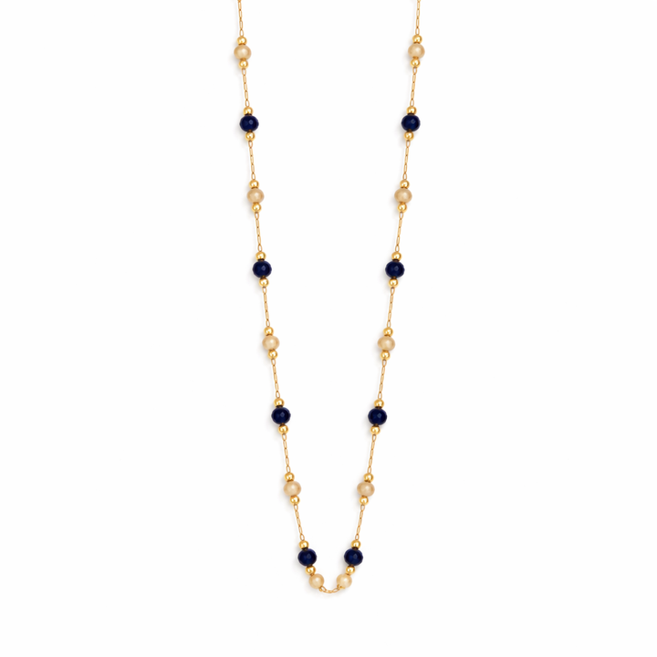 Collier Lulu met Middernacht Steenparels