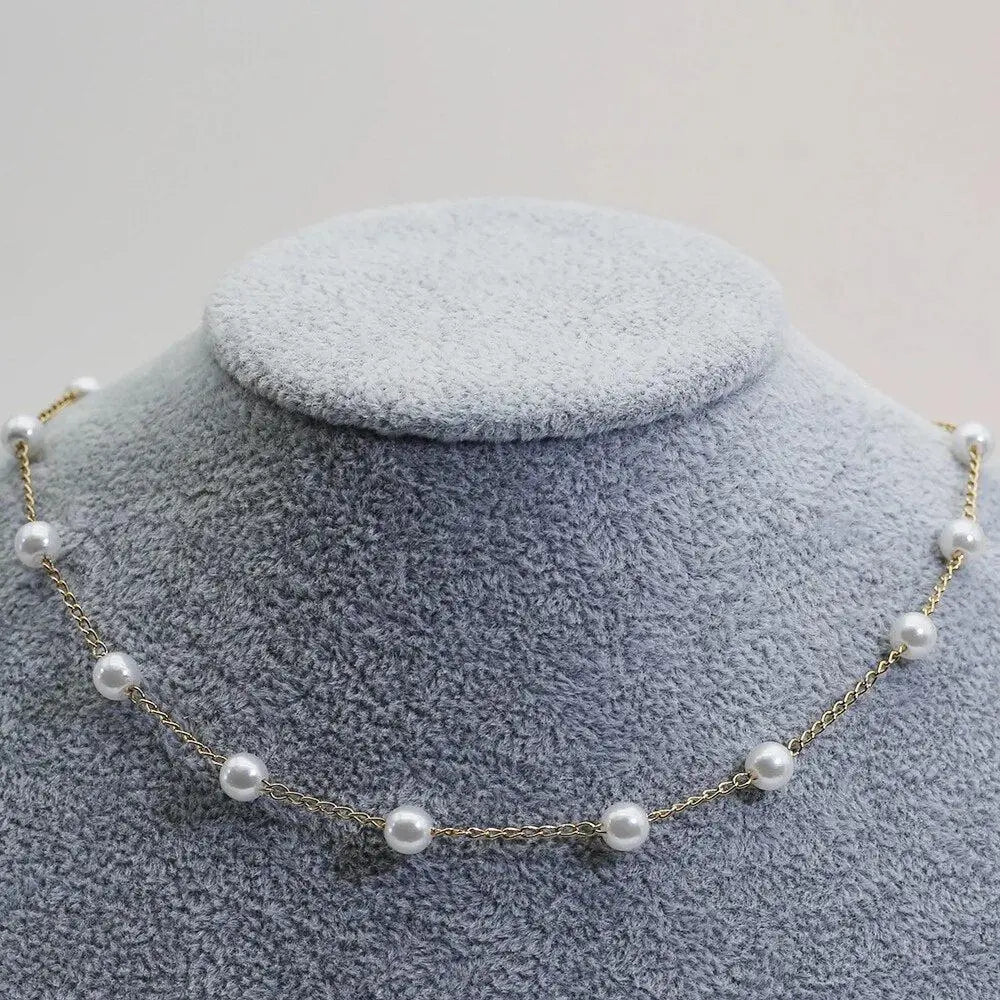 Gouden Collier met Gescheiden Parels