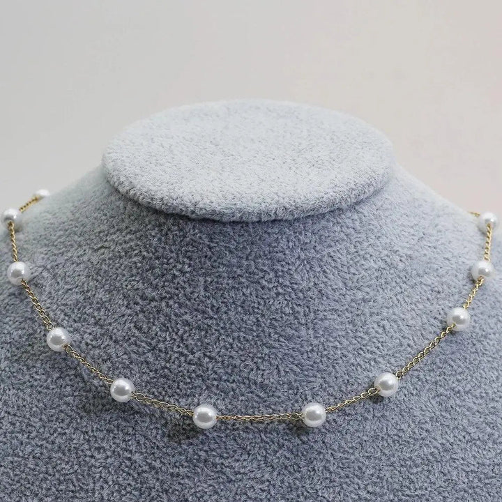 Gouden Collier met Gescheiden Parels