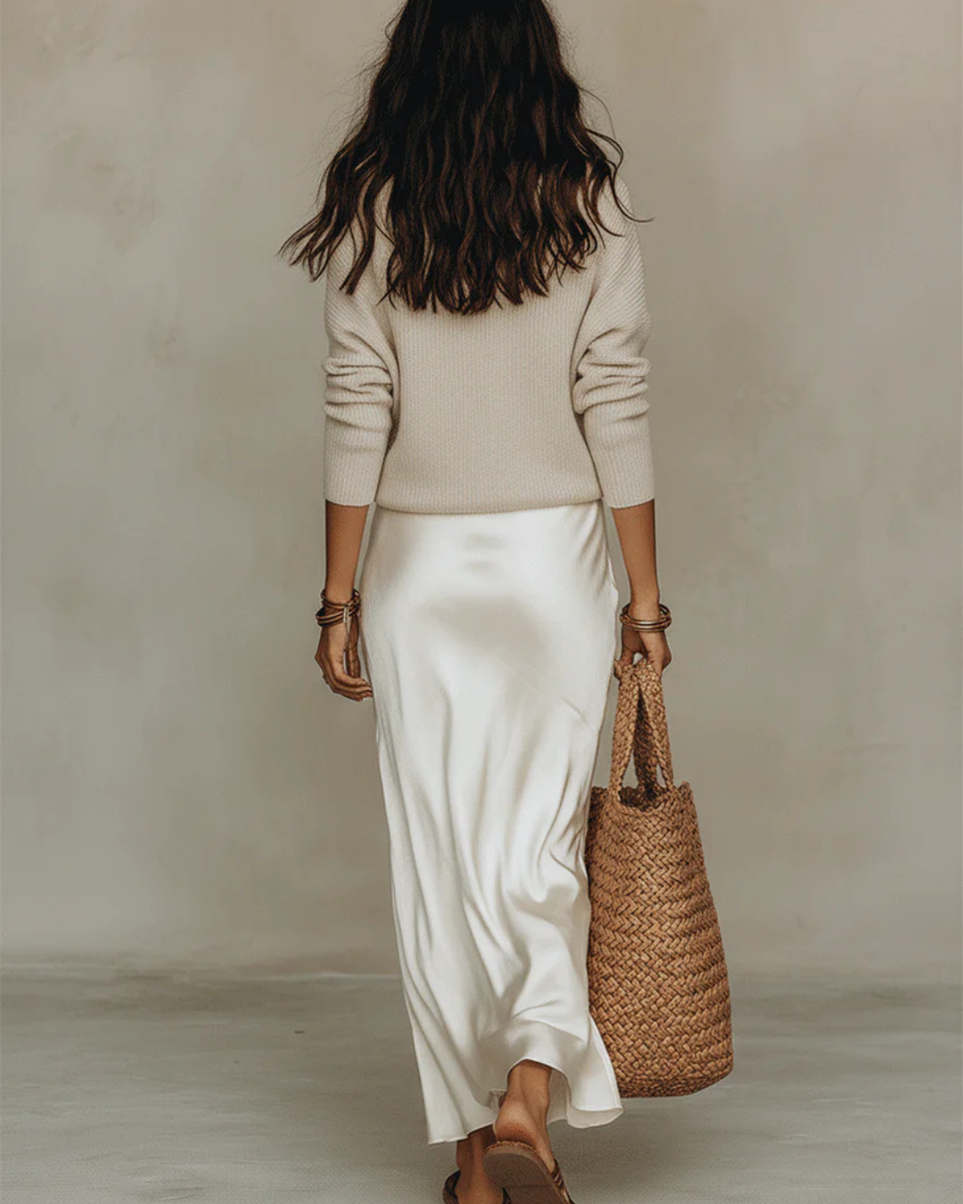Anaïs | Elegante Midi-jurk van Satijn
