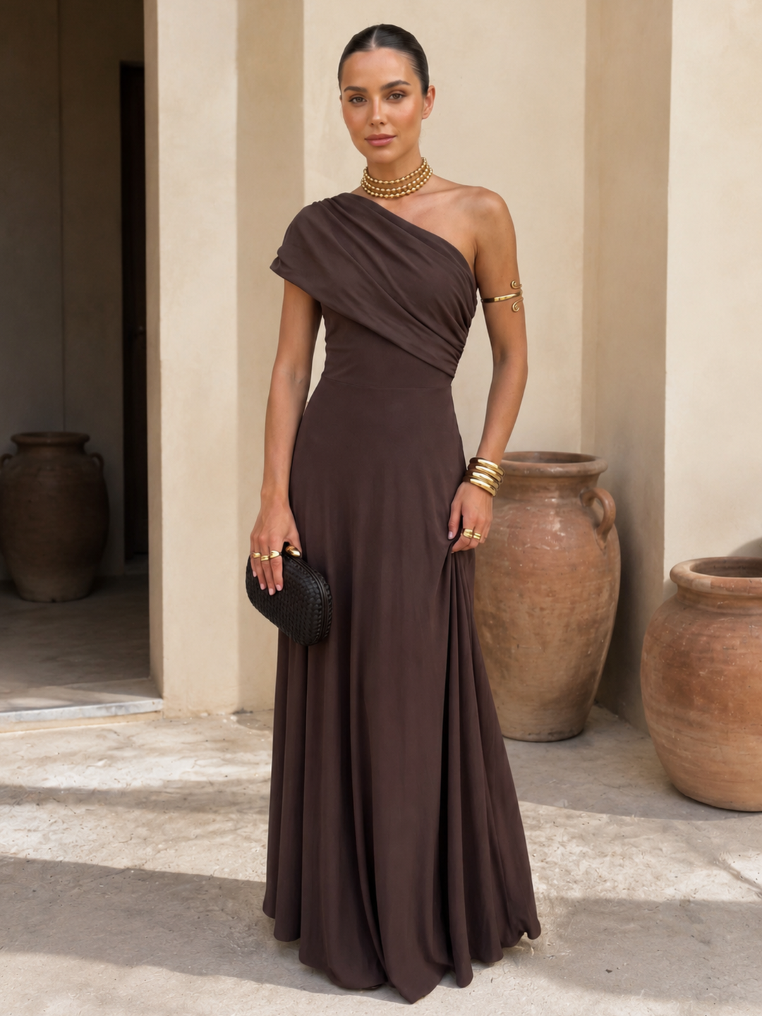 Cornelia│Jurk in bruin