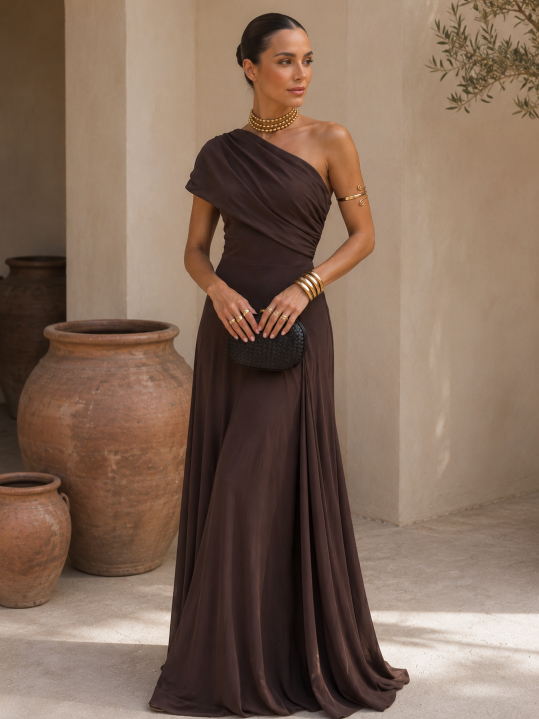 Cornelia│Jurk in bruin