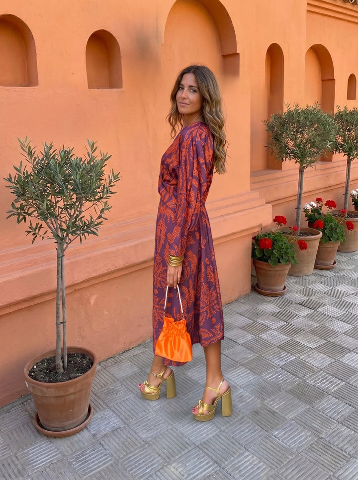 Silvia™│Midi-jurk met Print