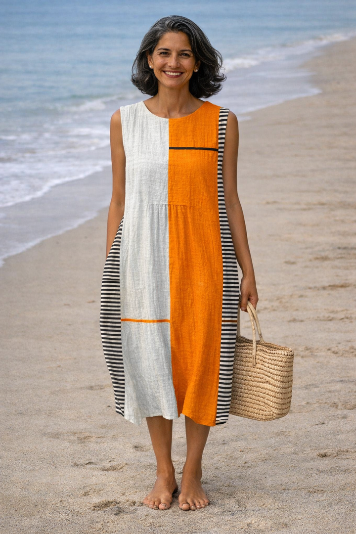 Maya | Gestreepte Midi Jurk
