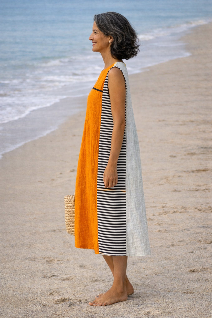 Maya | Gestreepte Midi Jurk