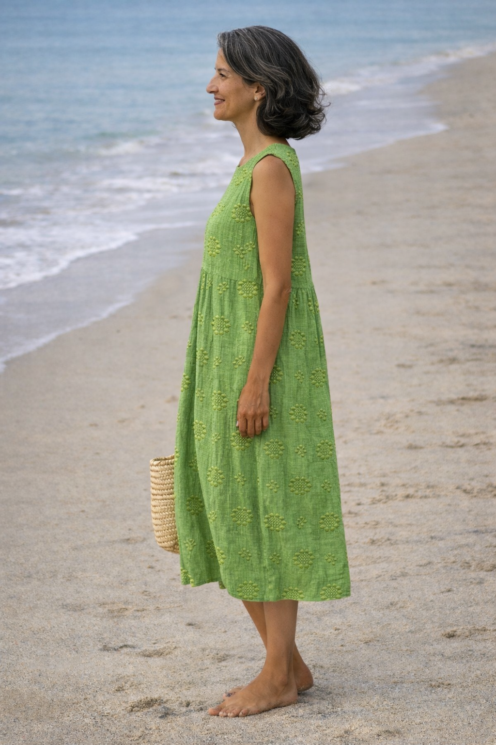 Sara | Midi jurk met print