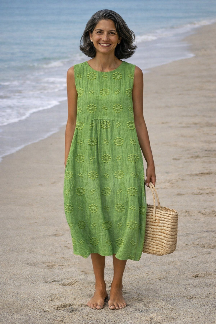 Sara | Midi jurk met print
