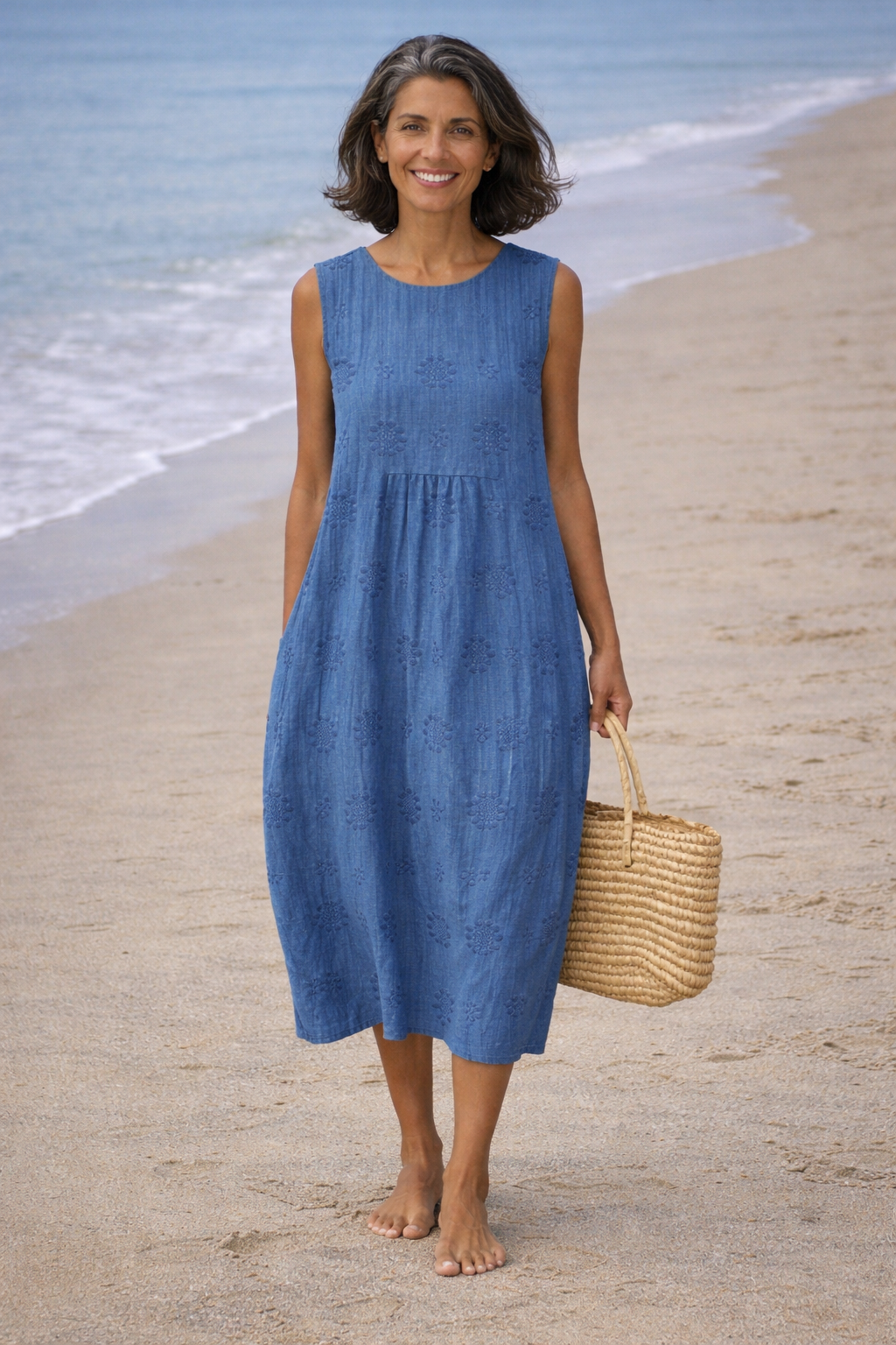 Sara | Midi jurk met print